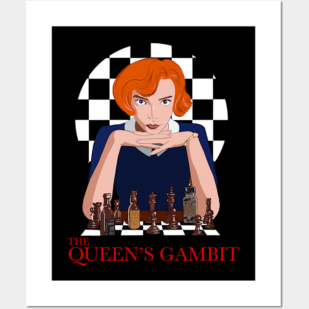 Queen’s Gambit Grandmaster Beth Wall Art by PG Illustration